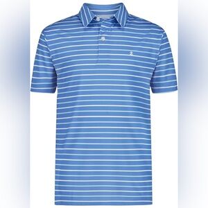 Izod Boys Golf Shirt in Blue and White Stripe| Size: L 14/16